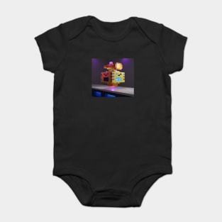 C64 Impossible Mission 3D Baby Bodysuit